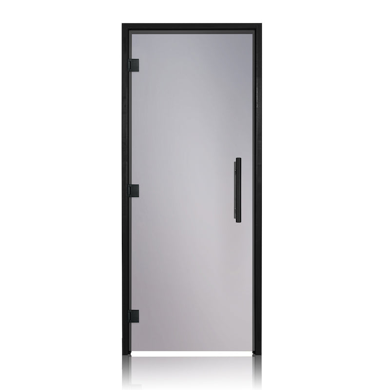 Prosaunas Black Alder, Prehung Tinted ADA Glass Sauna Door 36x81 (Left 3 Black Hinges)