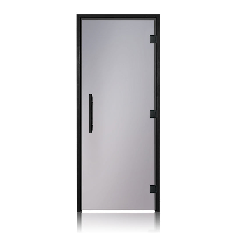 Prosaunas Black Alder, Prehung Tinted ADA Glass Sauna Door 36x81 (Right 3 Black Hinges)