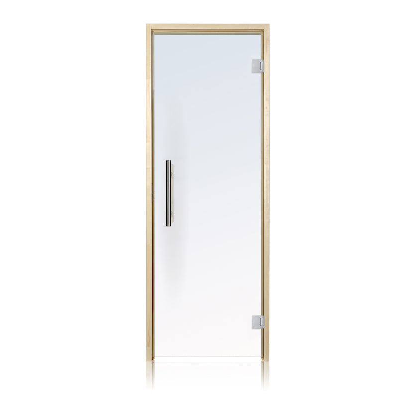 Prosaunas Aspen, Prehung Clear Glass Sauna Door 24x81 (Right Silver Hinges)