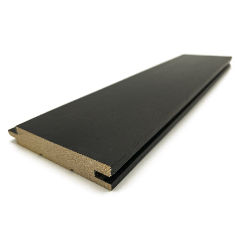 Prosaunas Sauna Wood, Aspen Black-Wax Finished Nickel Gap Wall Cladding, 1"x4" | WOOD671