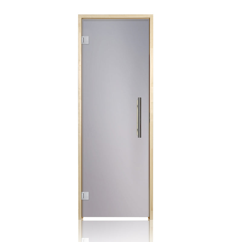 Prosaunas Aspen Frame, Prehung Tinted Glass Sauna Door 24x73 (Left Silver Hinges)