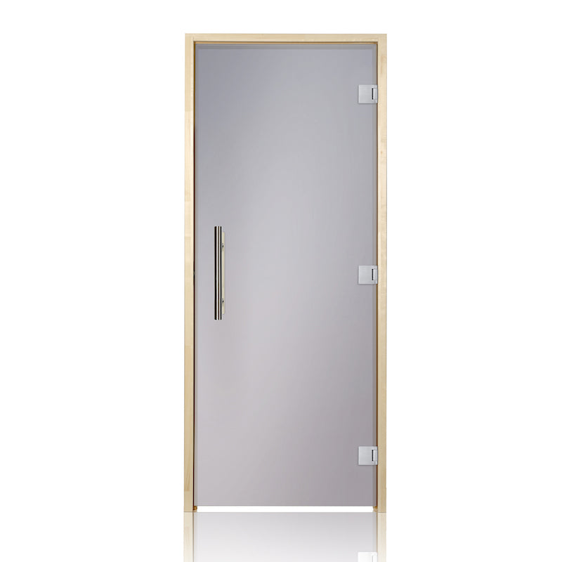 Prosaunas Aspen, Prehung Tinted Glass Sauna Door 24x81 (Right Silver 3 Hinges)