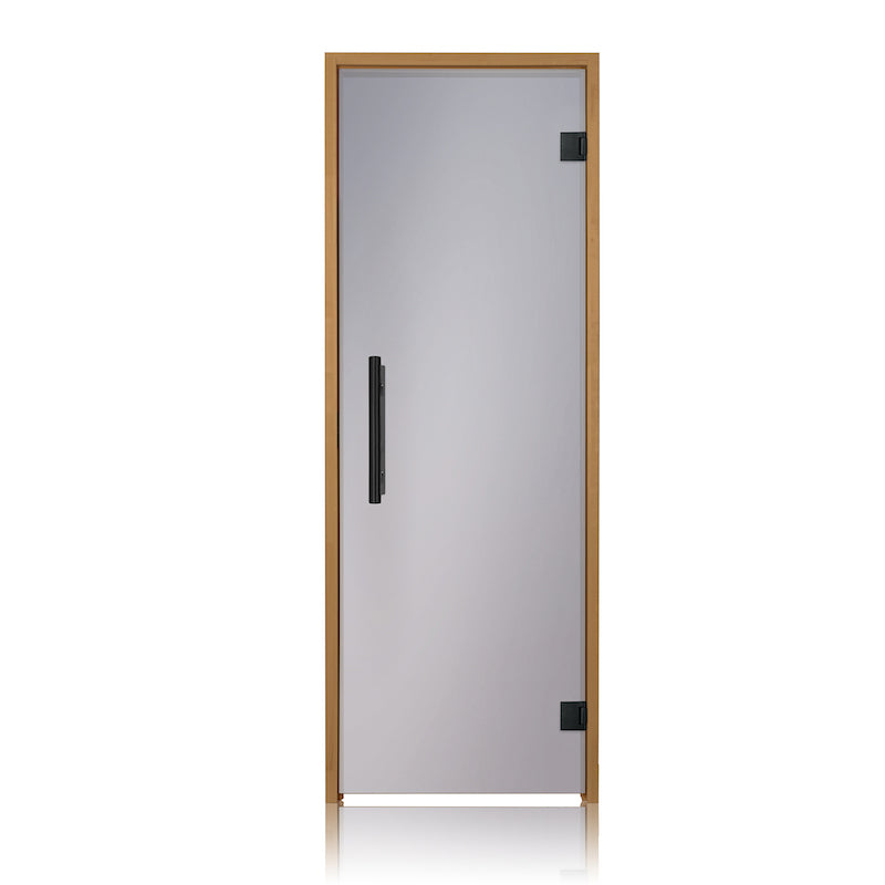 Prosaunas Thermo-Aspen, Prehung Tinted Glass Sauna Door 24x81 (Right Black Hinges)