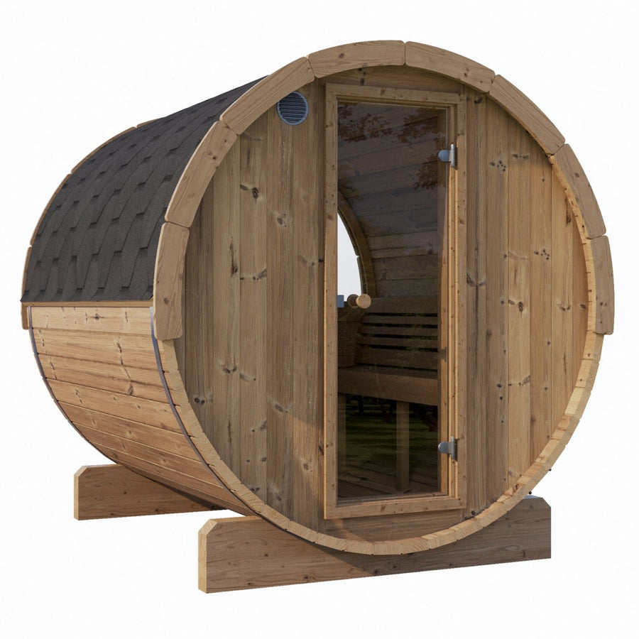 SaunaLife Model E8W Sauna Barrel with back Window