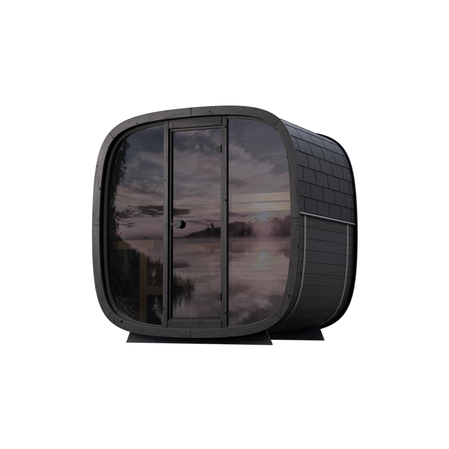 Leil Black Cube Classic Outdoor Sauna Kit